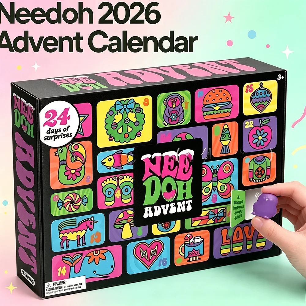 Hunting Blind Fabric - 2026年版、話題の「Needoh」クリスマス・カウントダウン・カレンダー。宝探し要素を盛り込んだブラインドボックス玩具。パーティー、ホリデー、新年のお祝いに最適なサプライズギフト。24日間。