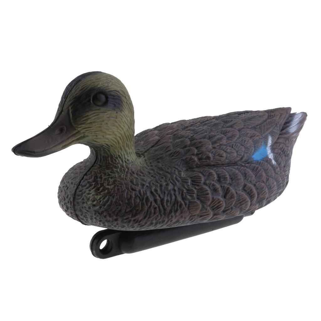Decoy Duck Plastic - 実物大プラスチック製オシドリのデコイ、偽物の鳥、屋外庭園装飾、害鳥対策用の威嚇用おとり