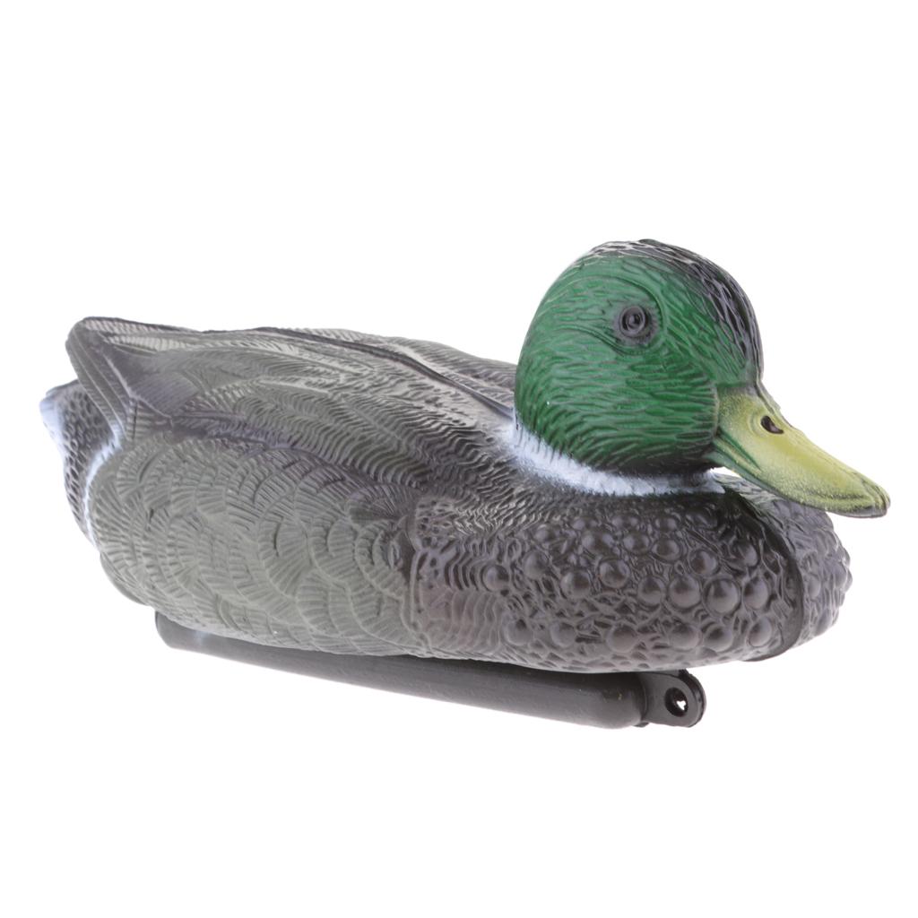 Decoy Duck Plastic - リアルなプラスチック製のアヒルのデコイ、庭の忌避剤、屋外の鳥よけ、庭の装飾、釣りコレクション用