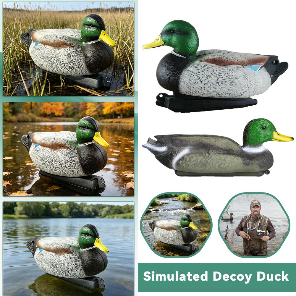 Decoy Duck Plastic - フローティングダックデコイ 3Dリアルな狩猟用プラスチック製ルアー キール付き 屋外釣り 庭 プール