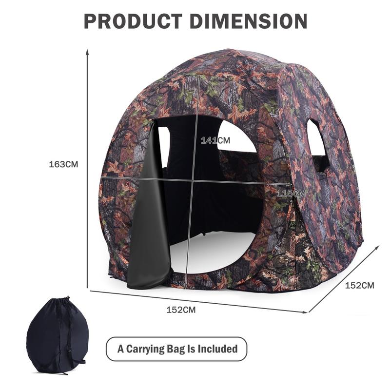 3人用ポップアップハンティングテント、PUオックスフォード生 - Outdoor Hunting Tent のレビューと価格