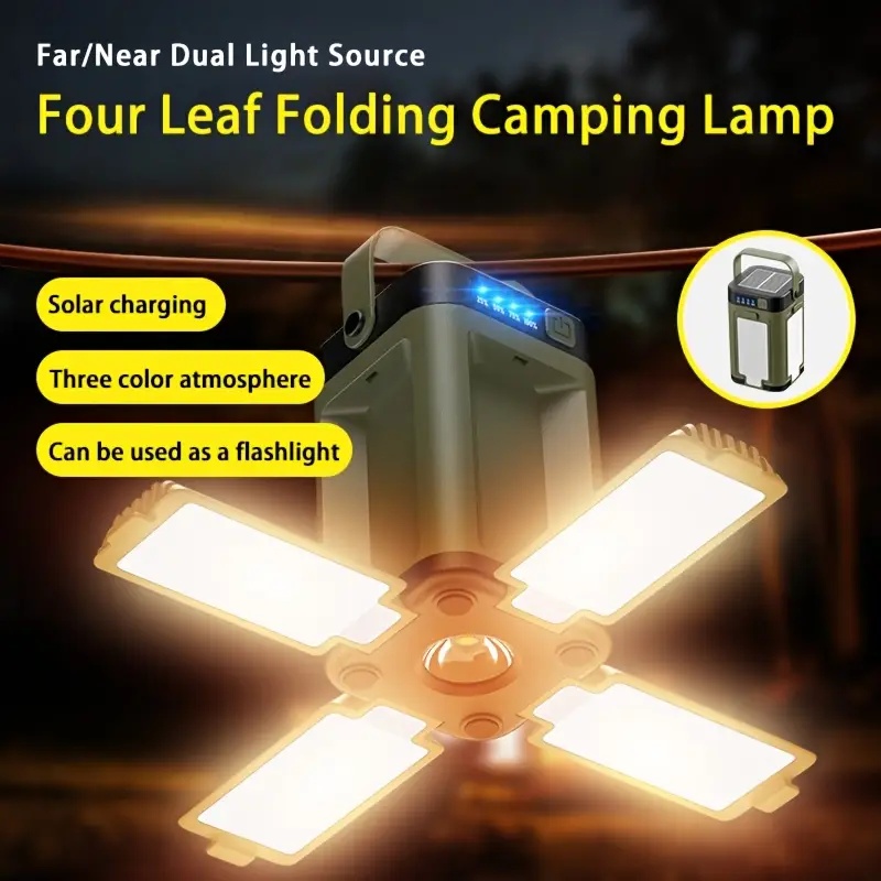 ソーラー充電式キャンプライト。高出力スポットライト付きのCO - Outdoor Hunting Tent のレビューと価格